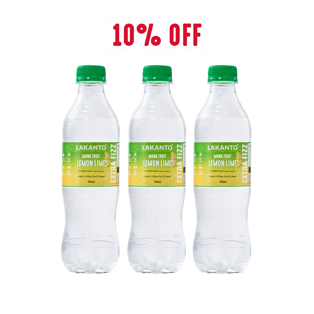 Naturally Sweetened Lemon Lime With Monk Fruit - 3 Bottles