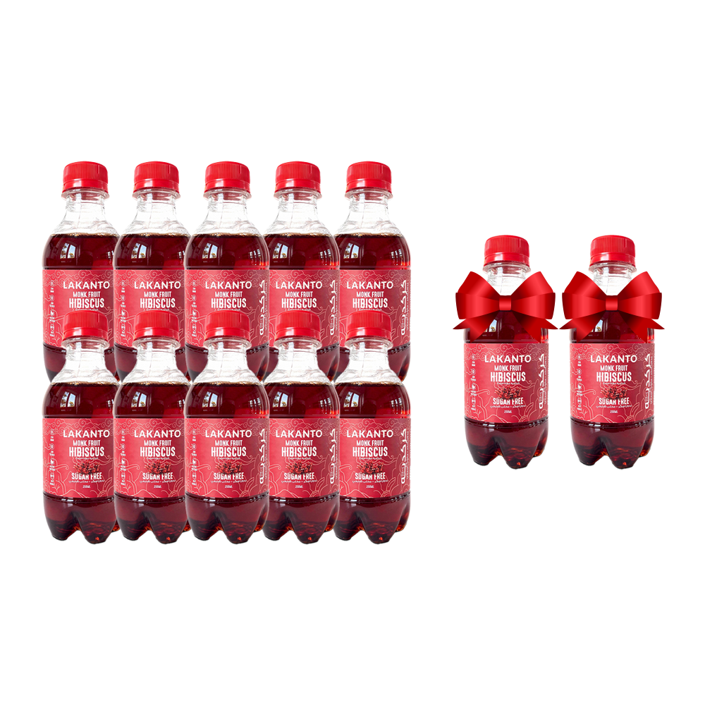 Lakanto Carbonated Hibiscus Naturally Sweetened with Monk Fruit - 250 ml
