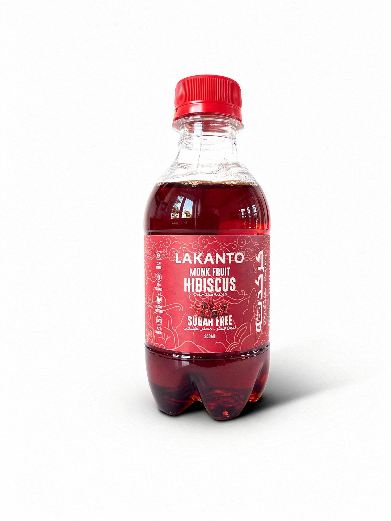 Lakanto Carbonated Hibiscus Naturally Sweetened with Monk Fruit - 250 ml