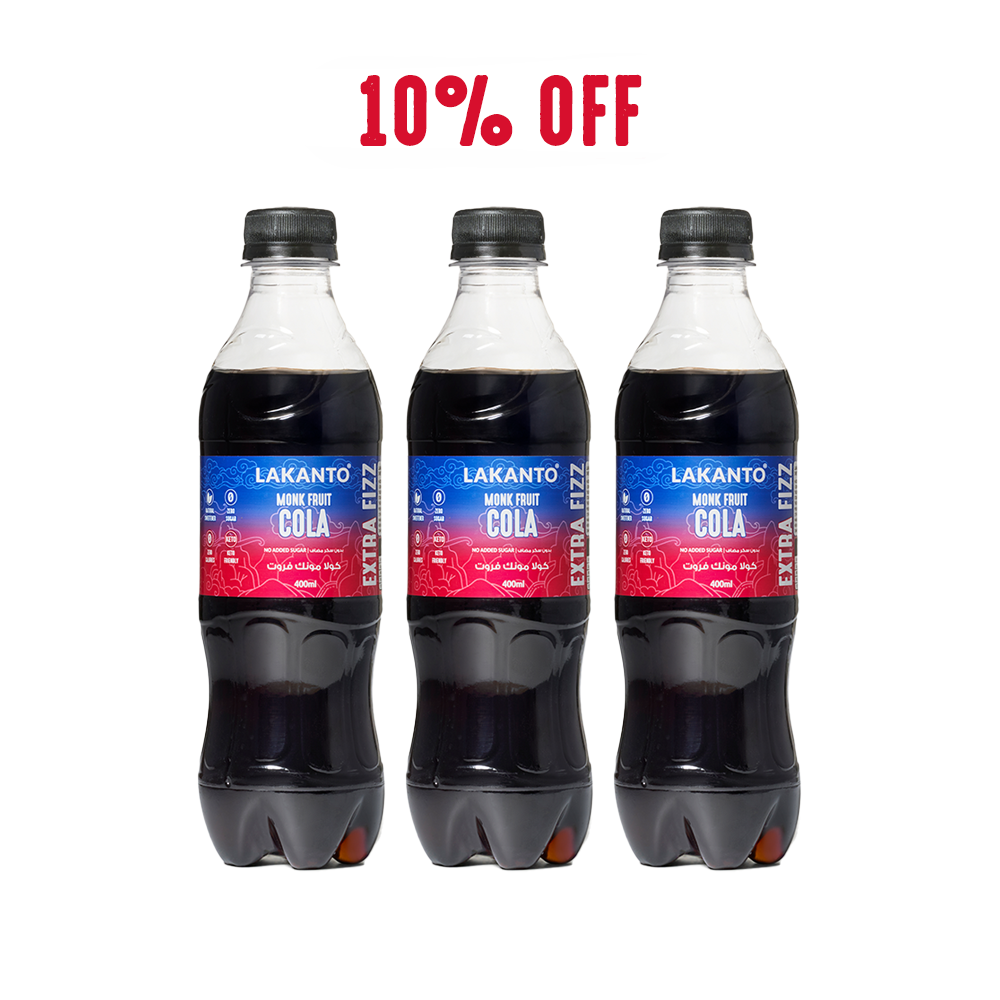 Naturally Sweetened Cola With Monk Fruit – 3 Bottles