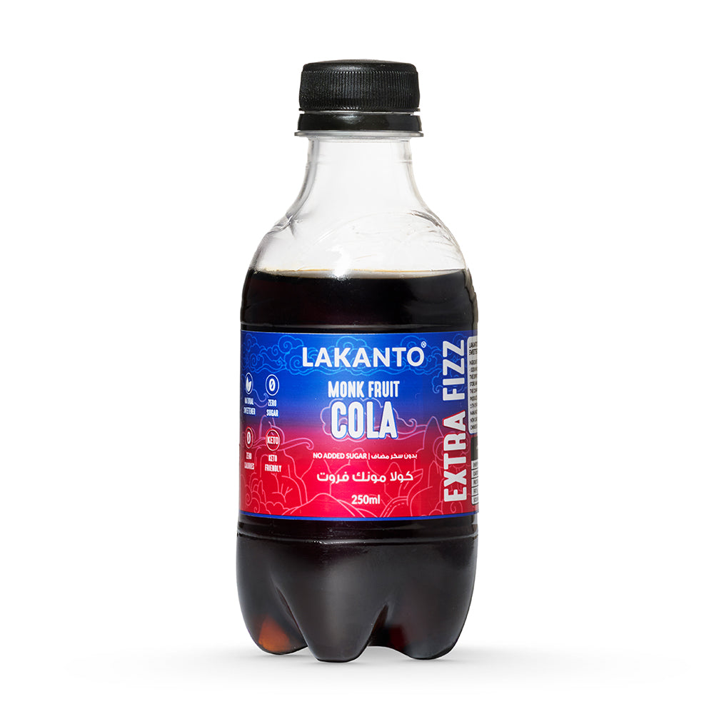 Lakanto Naturally Sweetened Cola With Monkfruit - 250 ml