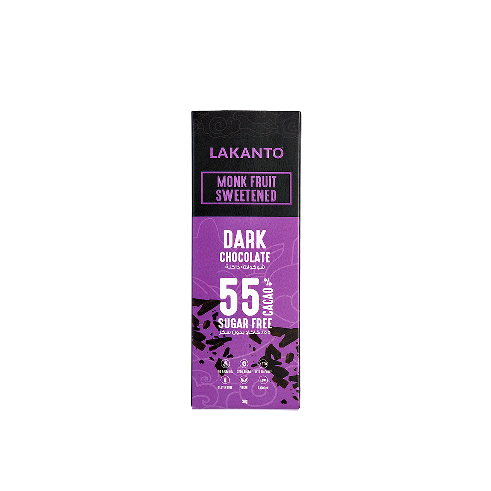 Lakanto Dark Chocolate Bar Sweetened With Monkfruit - 30g
