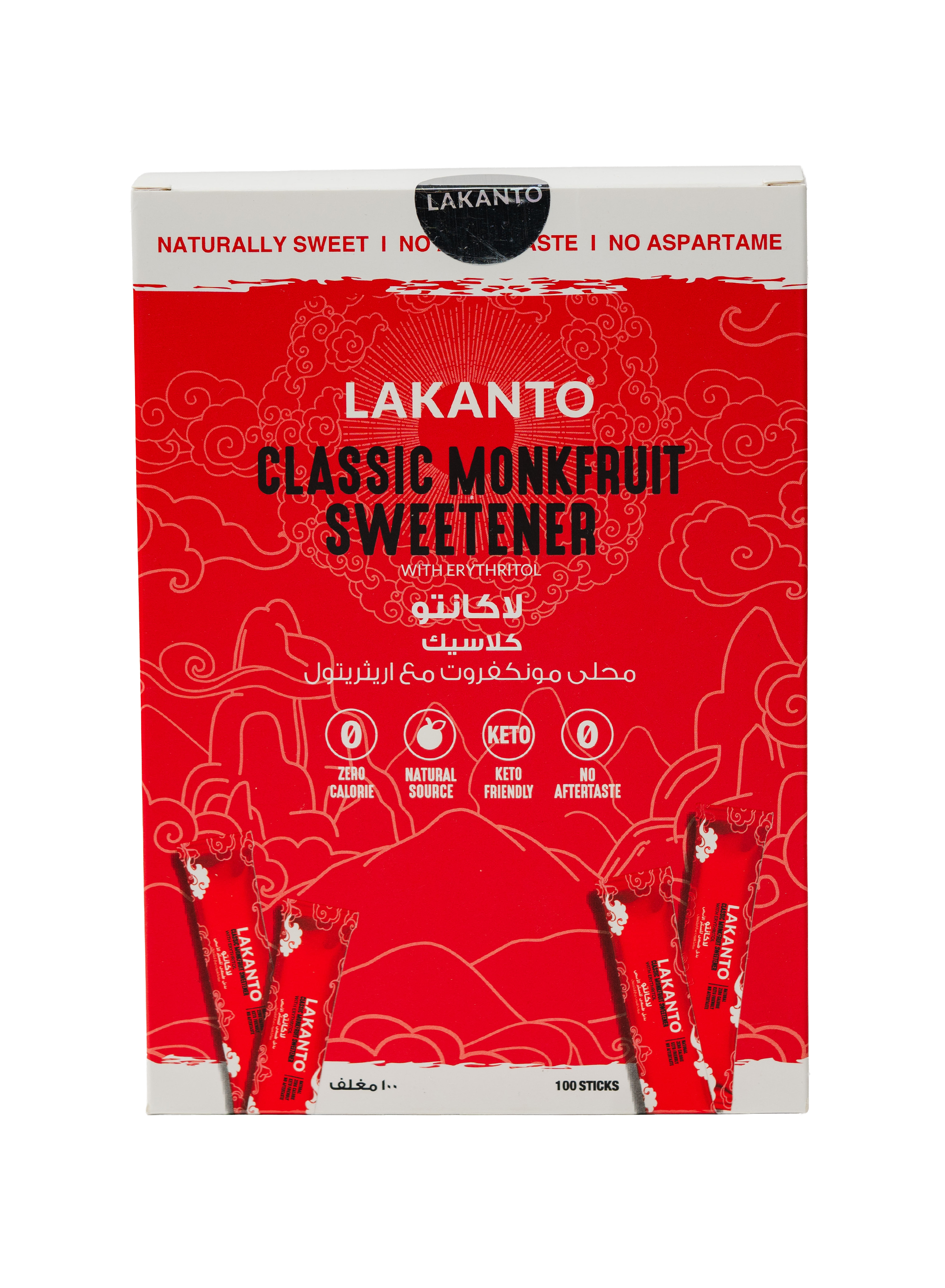 Lakanto Classic Monk Fruit and Erythritol Sweetener - 100 Sachet